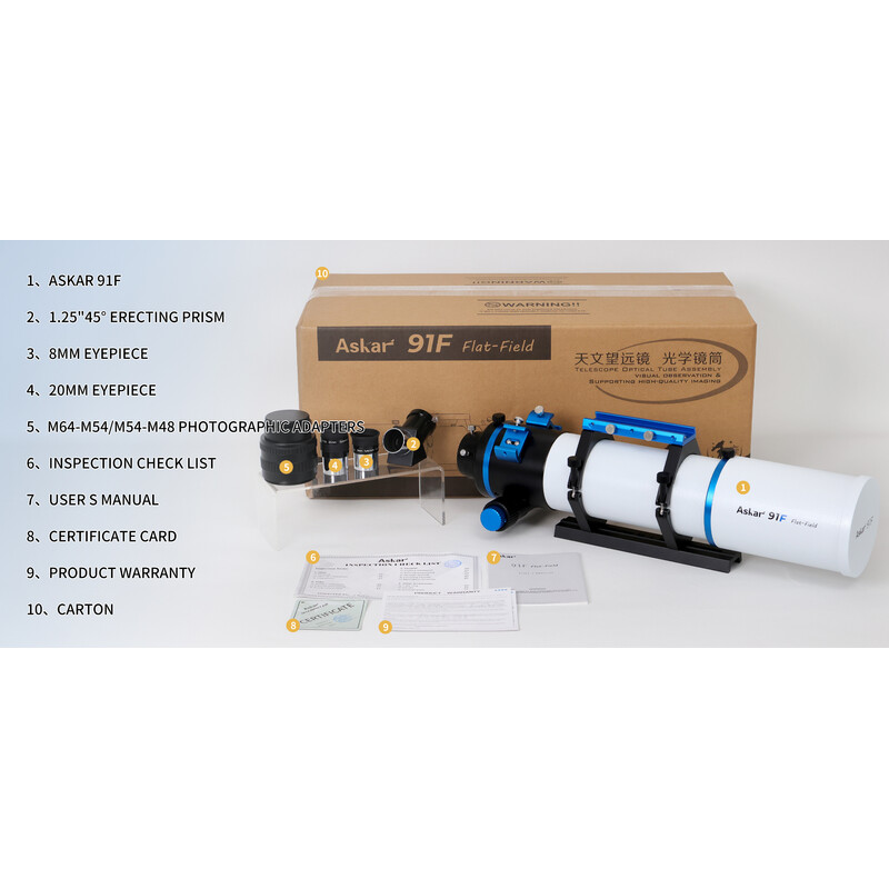 Askar Apokromatisk refraktor AP 91/609 91F Flatfield