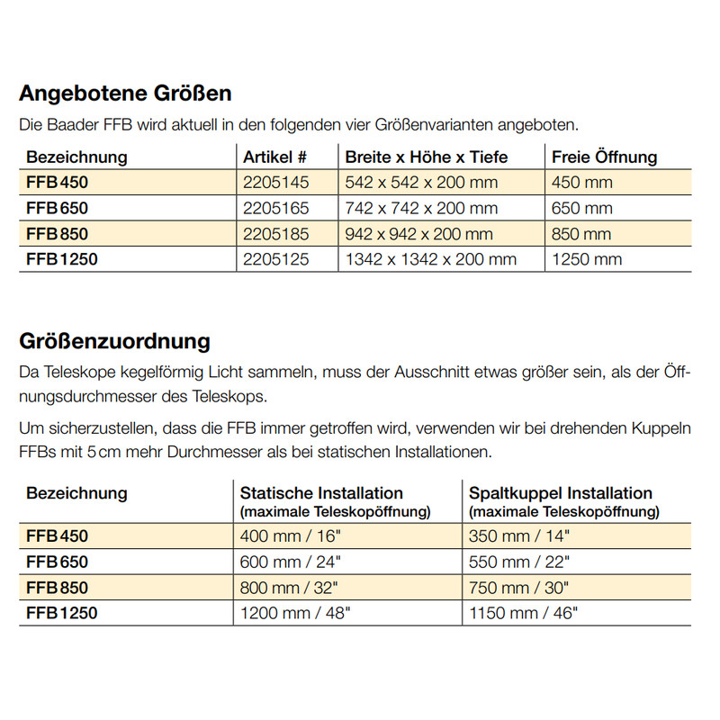 Baader Flatfield-mask FFB 650 mm
