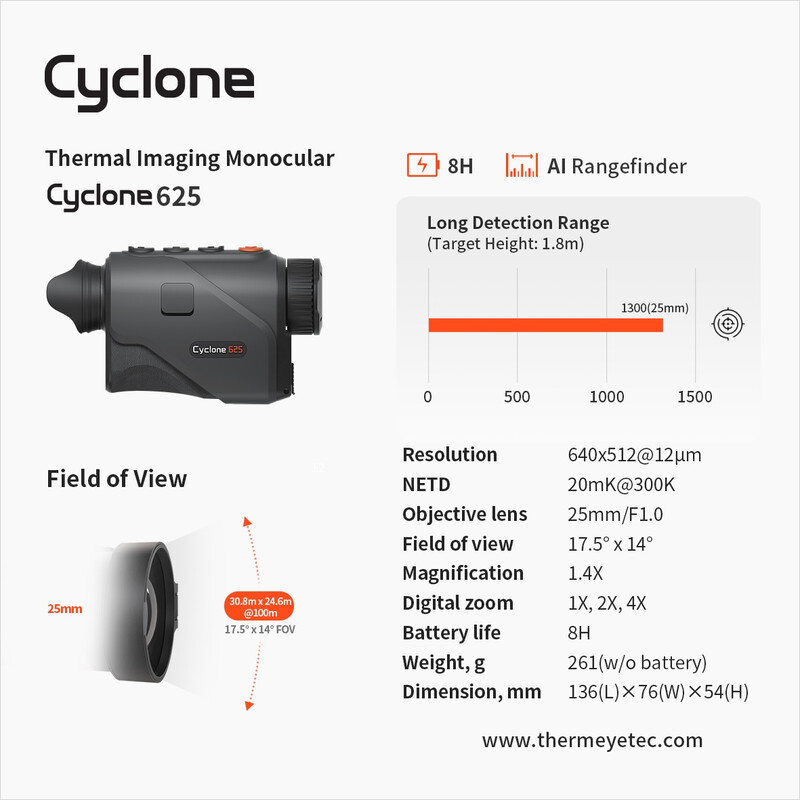 ThermTec Värmekamera Cyclone 625