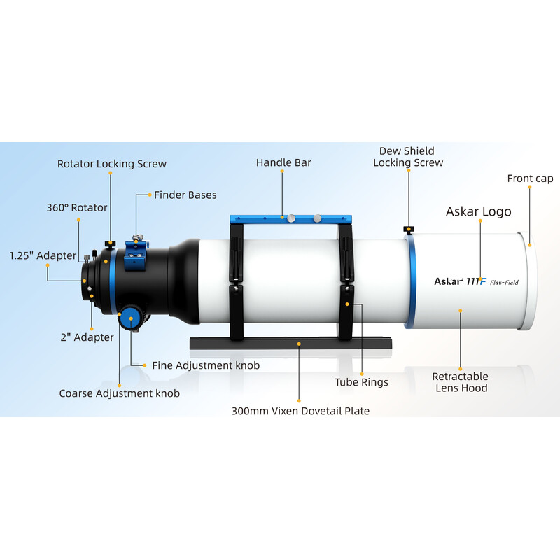 Askar Apokromatisk refraktor AP 111/766 111F Flatfield