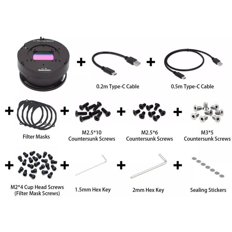 Wanderer Astro Filterhjul Cube för Celestron RASA 1100 och 3600