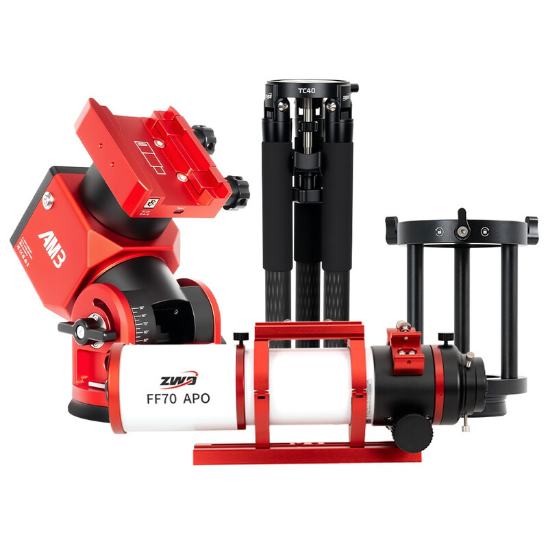 ZWO Apokromatisk refraktor AP 70/490 FF70 AM3N+PE160+TC40