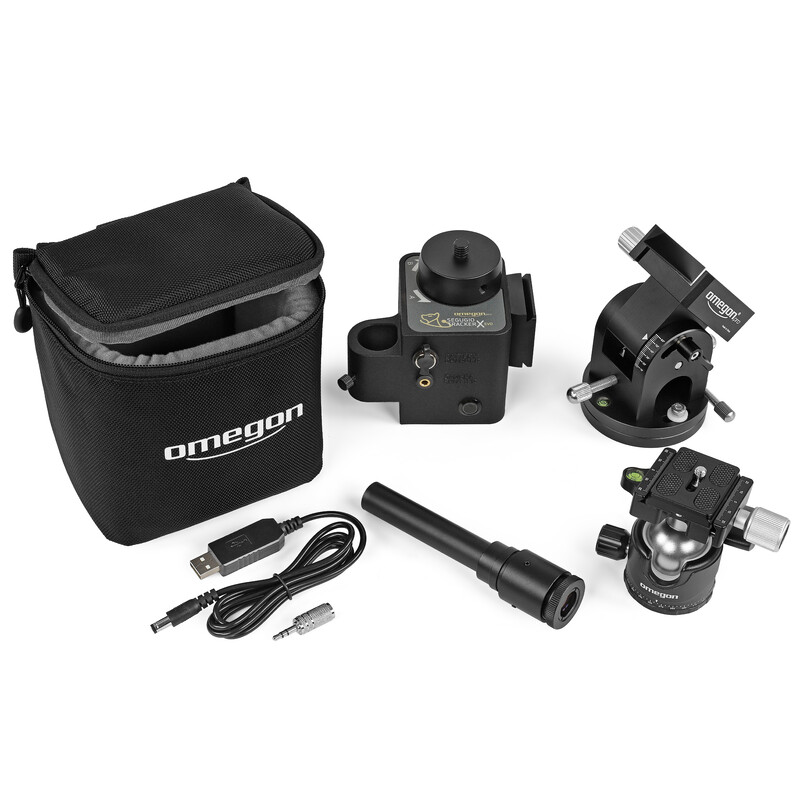 Omegon Montering Segugio Tracker-set med kulhuvuden, Deluxe-polar wedge och polsökare