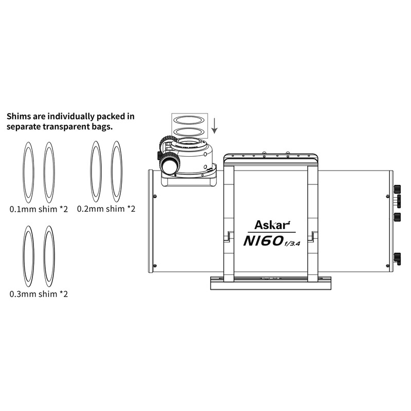 Askar Teleskop N 160/576 N160 Astrograph